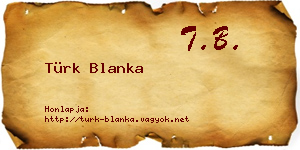 Türk Blanka névjegykártya