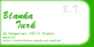 blanka turk business card